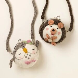 Hedgehog Felt Coin Purses